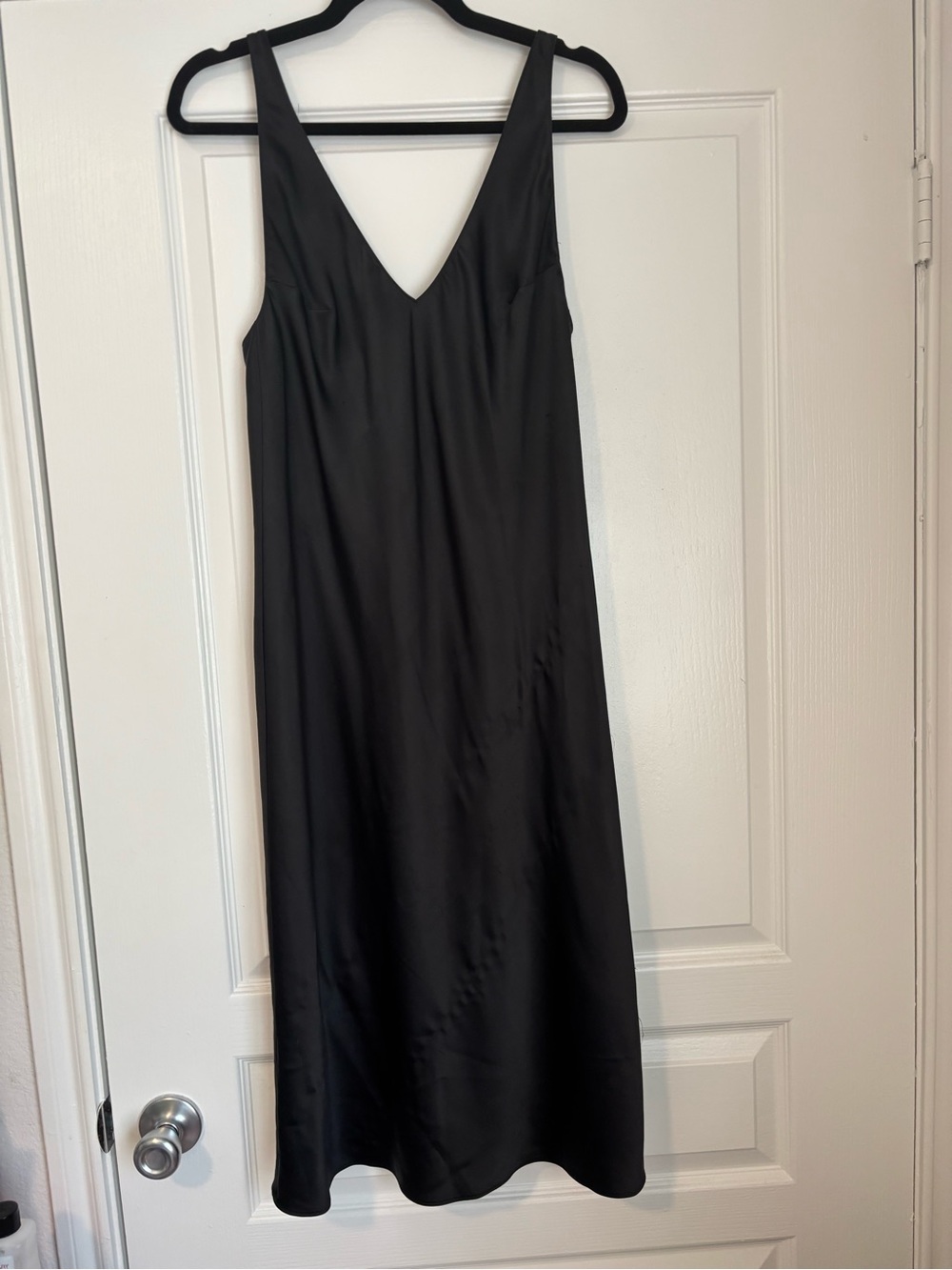 Victoria's Secret Black V-Neck Midi Slip Dress
